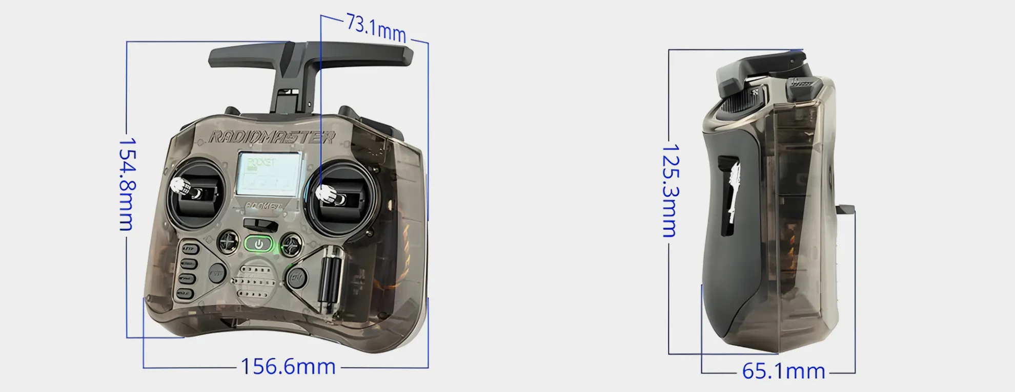 radiomaster pocket radio controller control button dimension