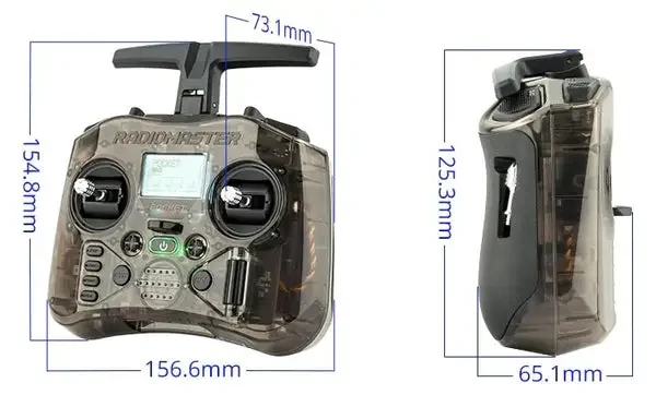 radiomaster pocket radio size