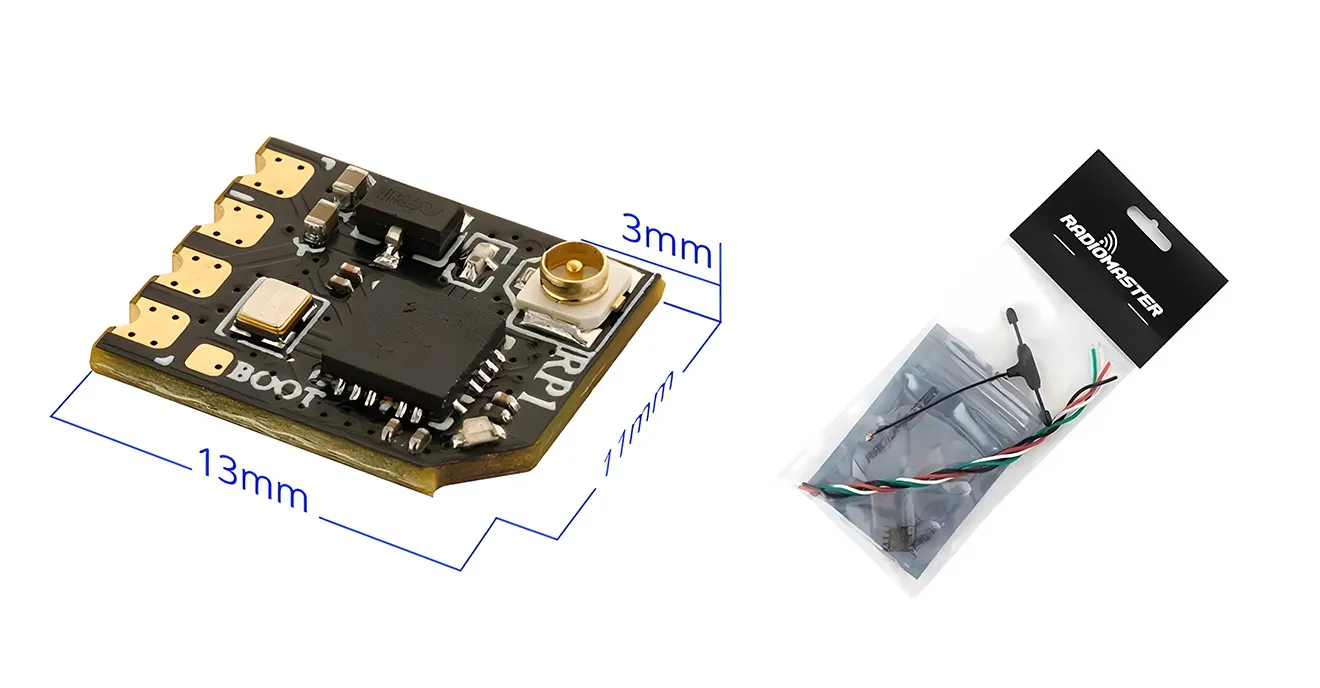 radiomaster rp1 v2 2.4ghz elrs nano receiver size and package