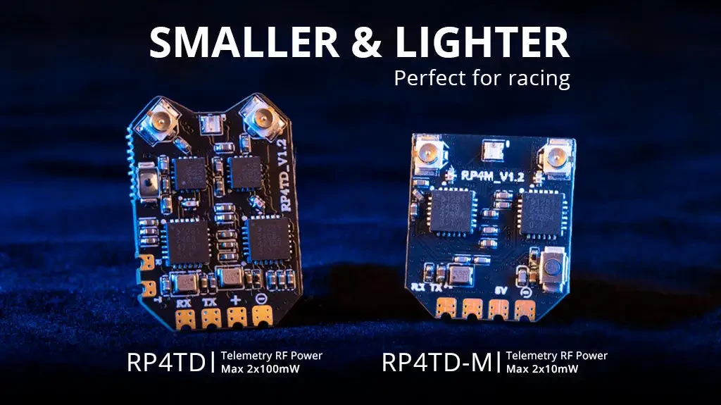 radiomaster rp4td m expresslrs 2.4ghz mini true diversity receiver lighter