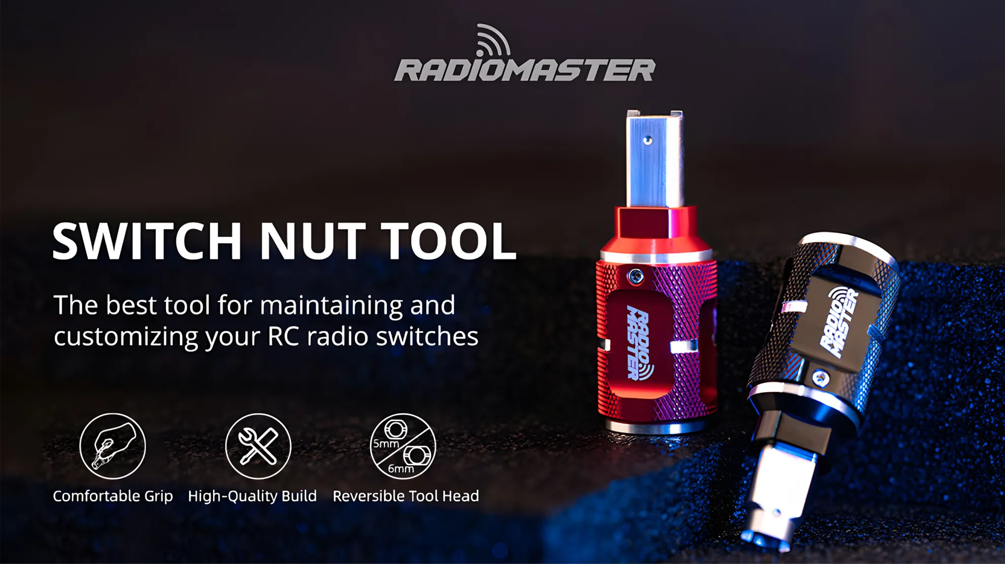 RadioMaster Switch Nut Tool Black and Red