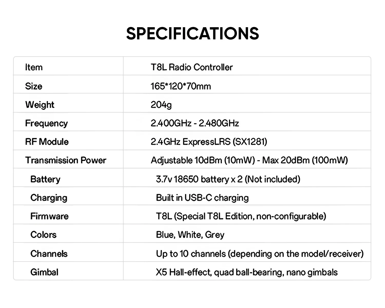 radiomaster t8l radio controller m2 with elrs h5 10