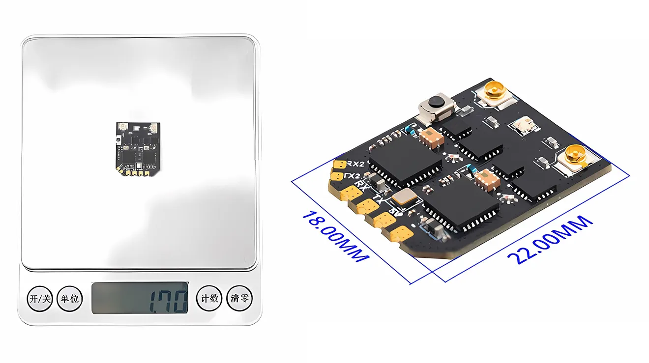 radiomaster xr4 gemini band expresslrs receiver size
