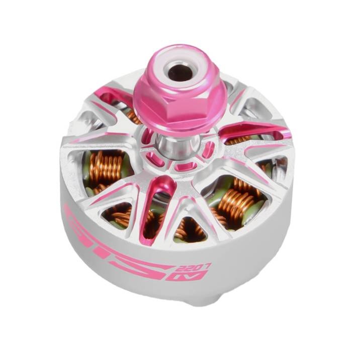 rcinpower gts v4 2207 motor silver and pink