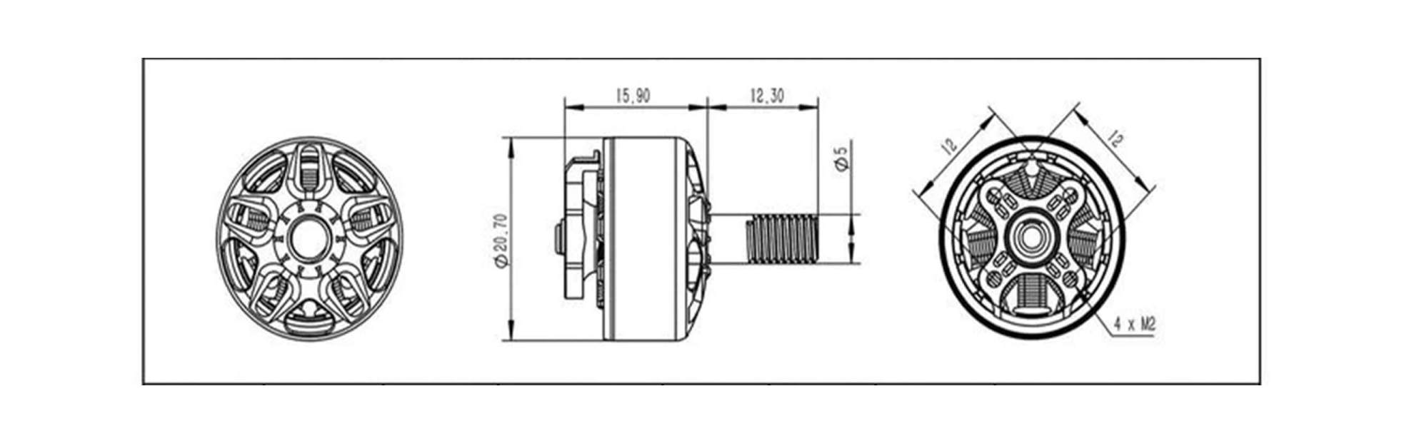 rcinpower smoox 1507 plus fpv motor size chart pc 1