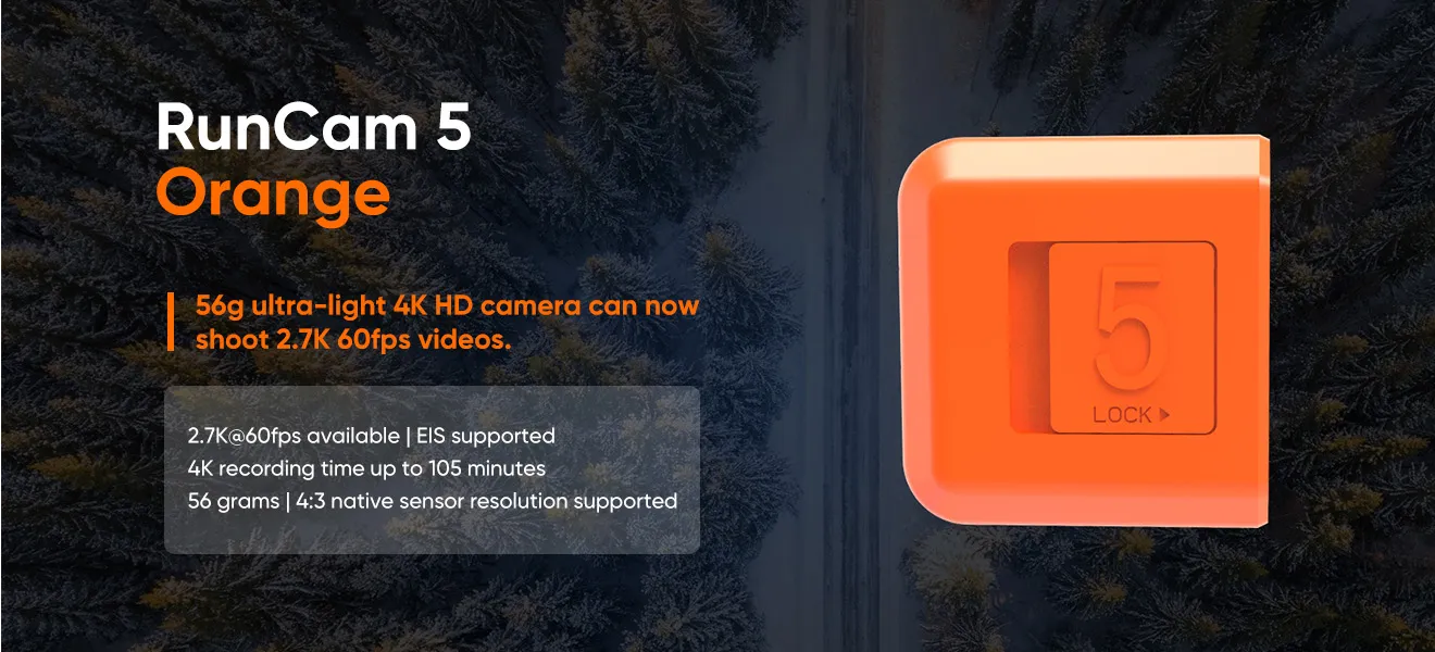 RunCam 5 Camera Ultra-light 4K HD Camera