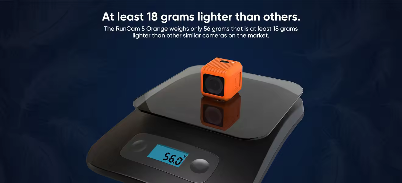 Runcam 5 Camera At Least 18 Grams Lighter Than Others