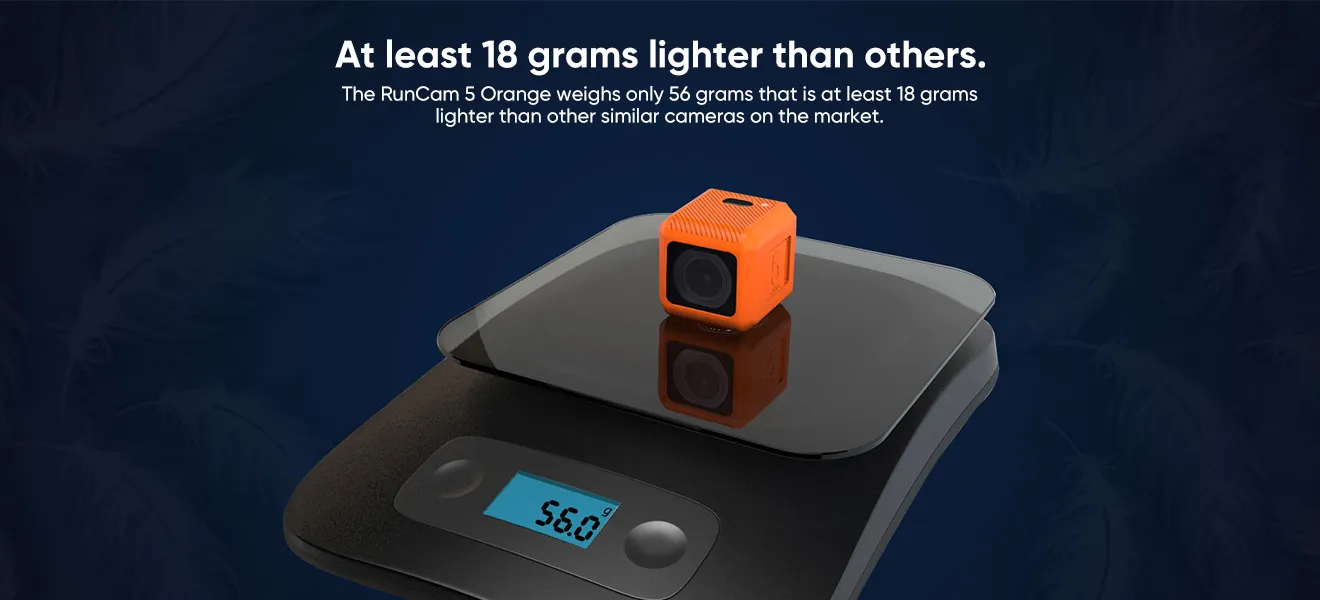 Runcam 5 Camera At Least 18 Grams Lighter Than Others
