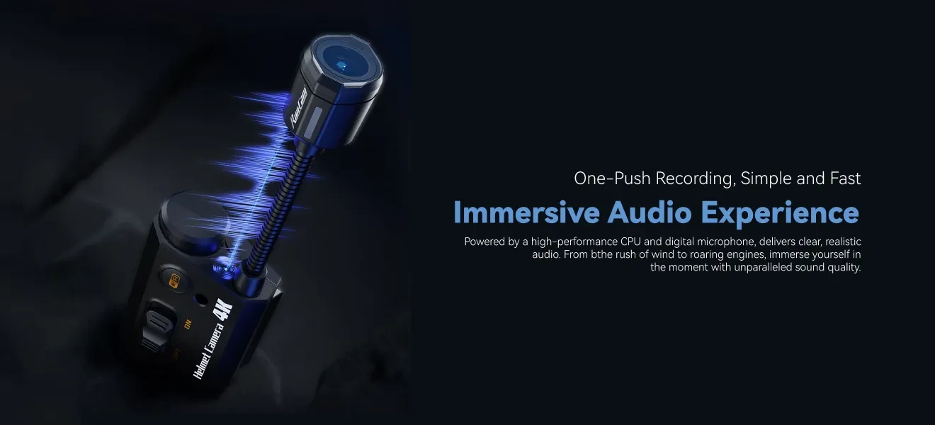 RunCam Helmet Camera 4K Audio Experience