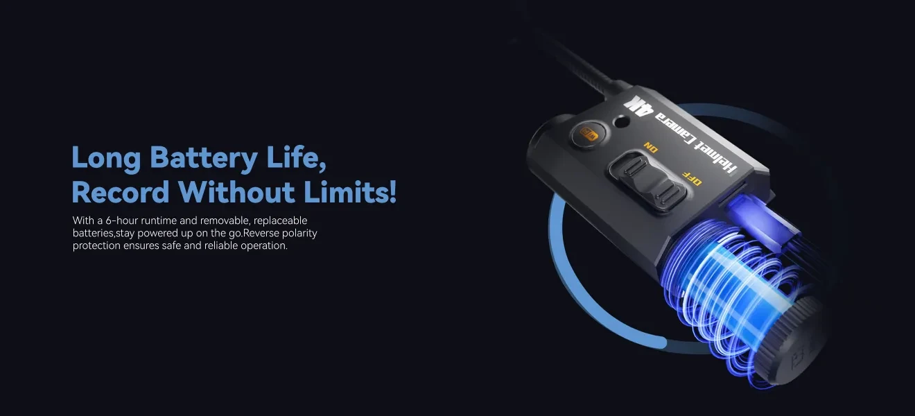 RunCam Helmet Camera 4K Long Battery Life
