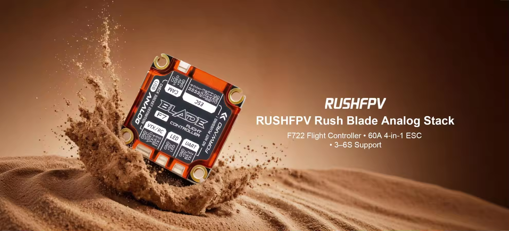 rushfpv rush blade f722 analog stack for fpv racing