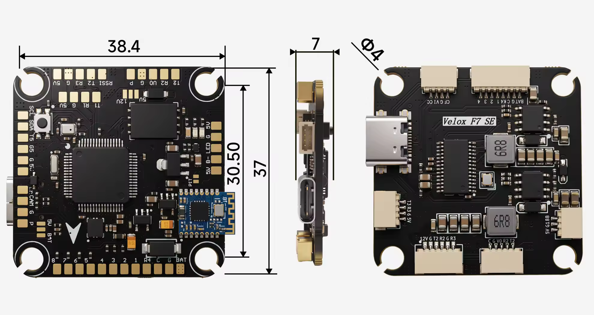 size velox f7 se flight controller