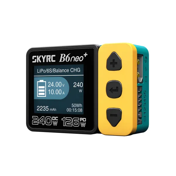 skyrc b6beo smart charger blue yellow