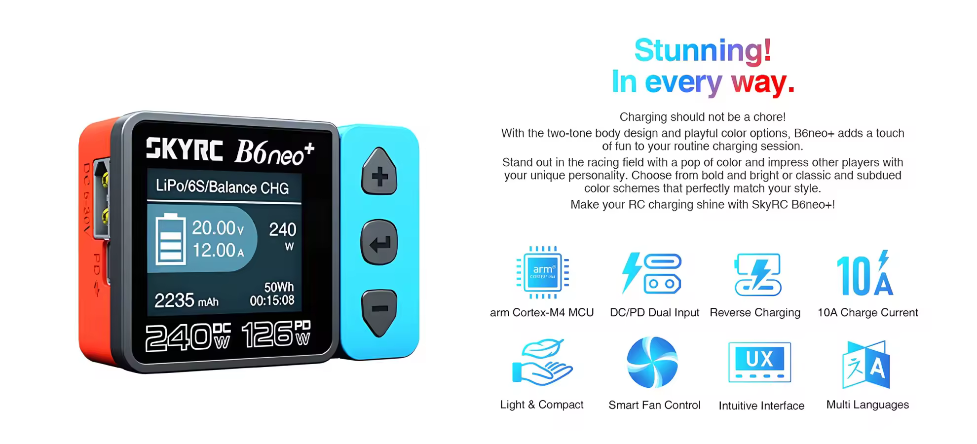 skyrc b6neo 240w smart charger fast rc battery4