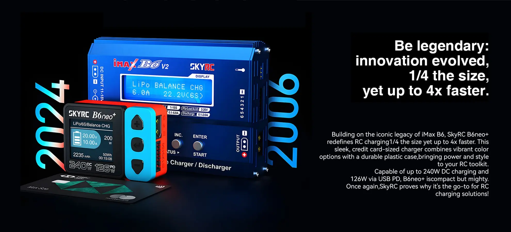 skyrc b6neo 240w smart charger fast rc battery5