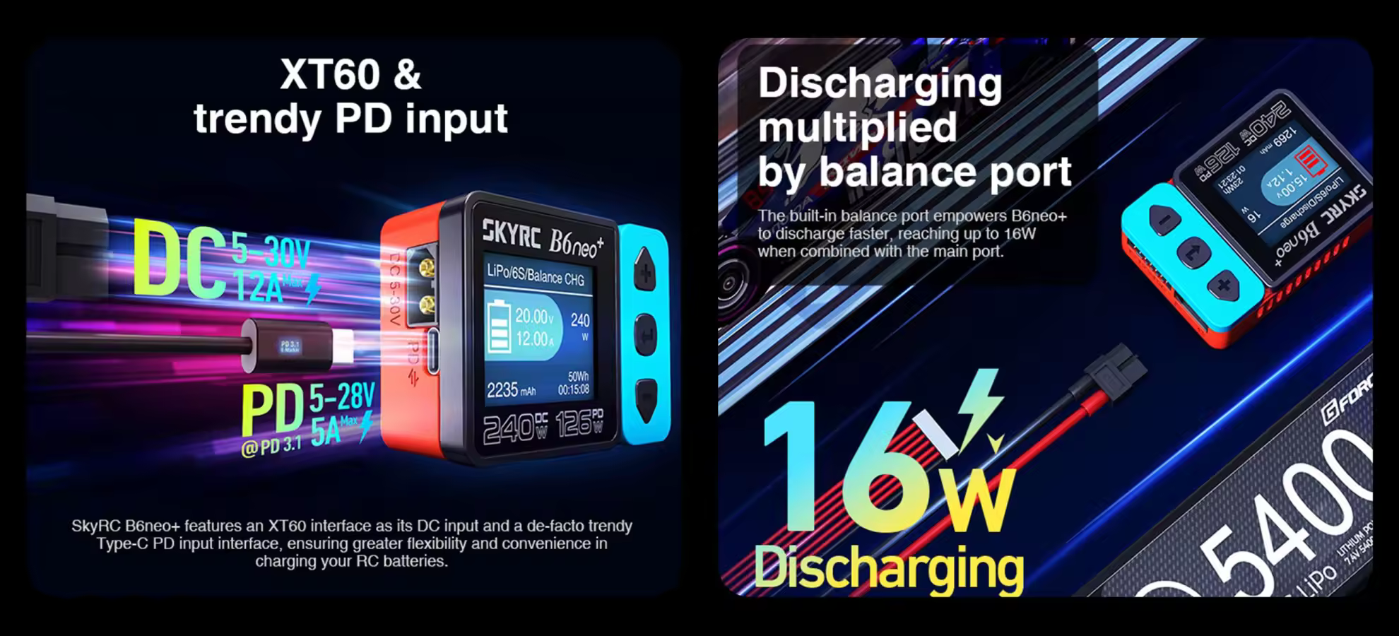 skyrc b6neo 240w smart charger fast rc battery6