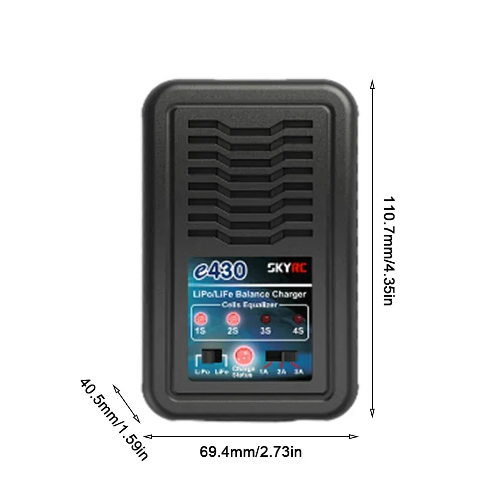skyrc e430 ac balance charger size