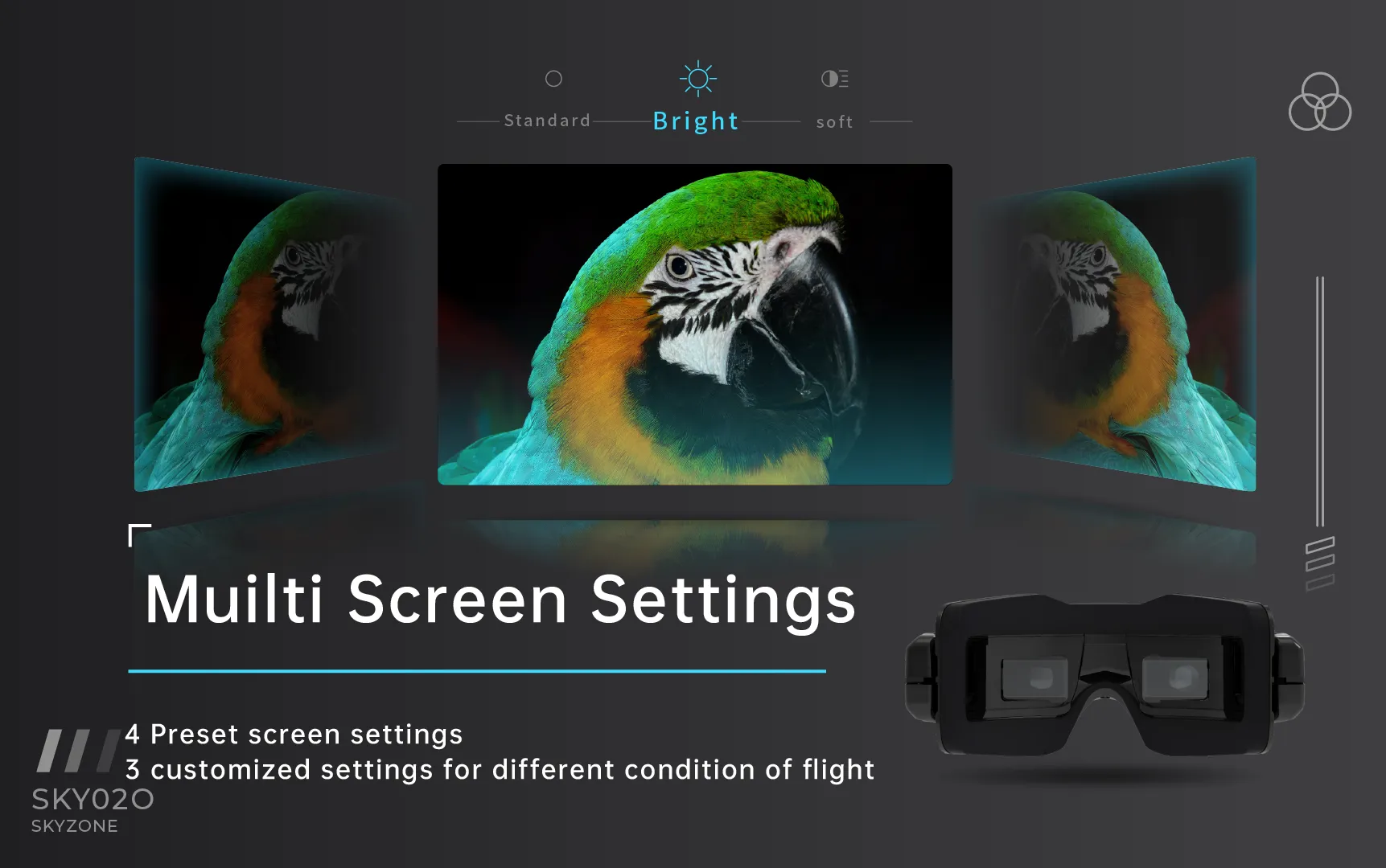 skyzone sky02o goggle screen set