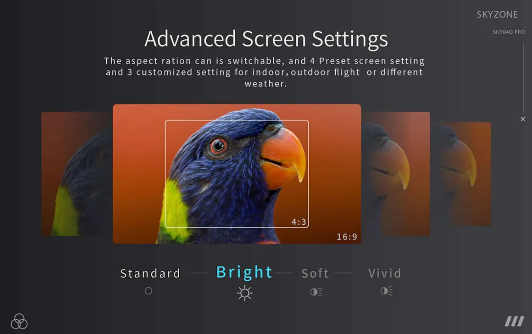 skyzone sky04o pro advanced screen