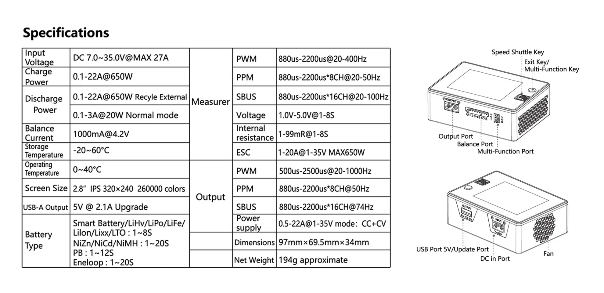 specifications of hota t8 650w pc