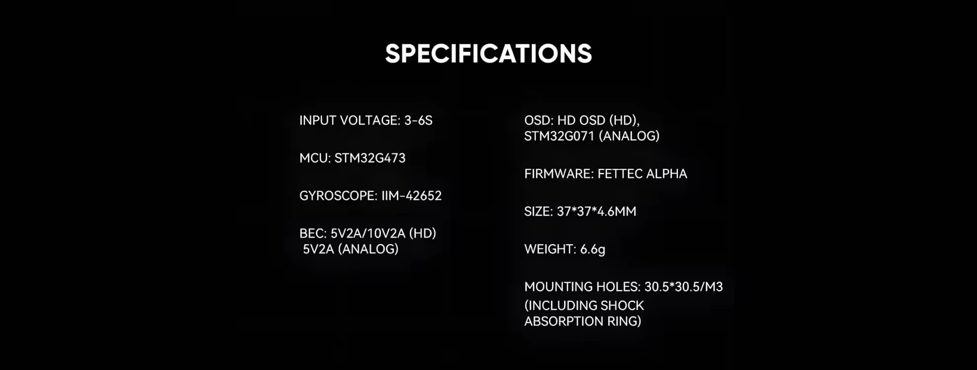 specs of t hobby pacer g4 alpha fc hd pc