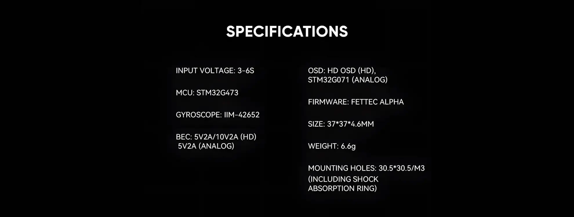 specs of t hobby pacer g4 alpha fc hd pc