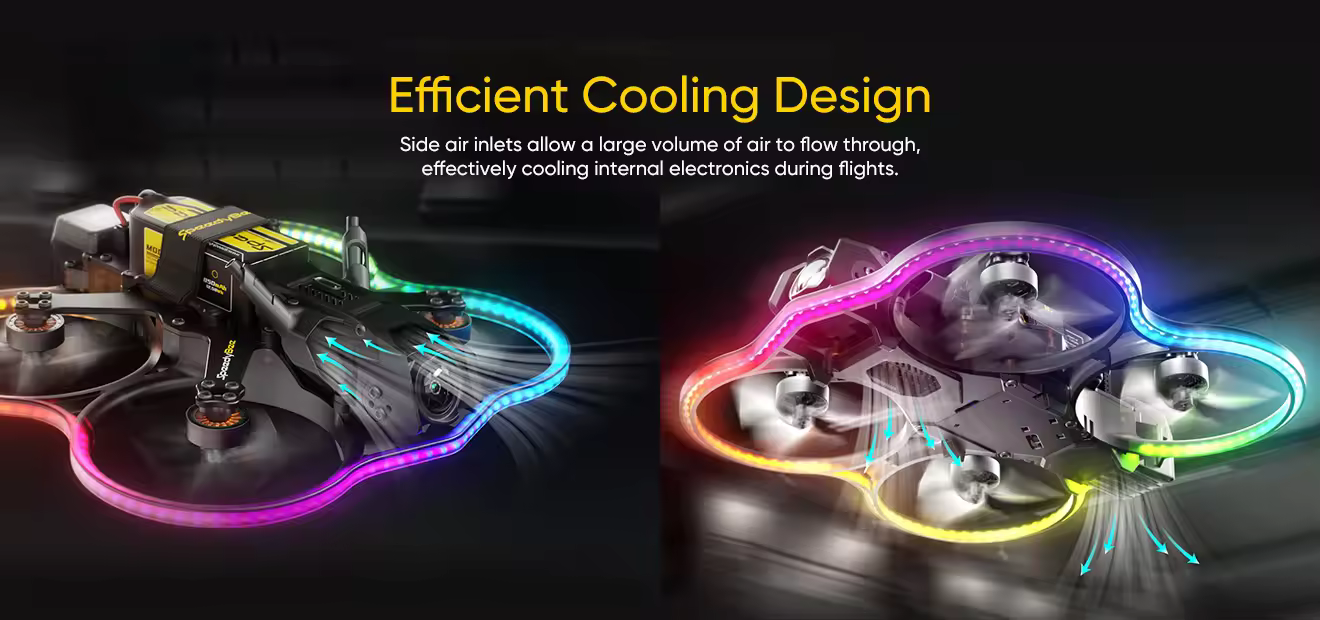 speedybee bee25 wireless tuning frame efficient cooling design