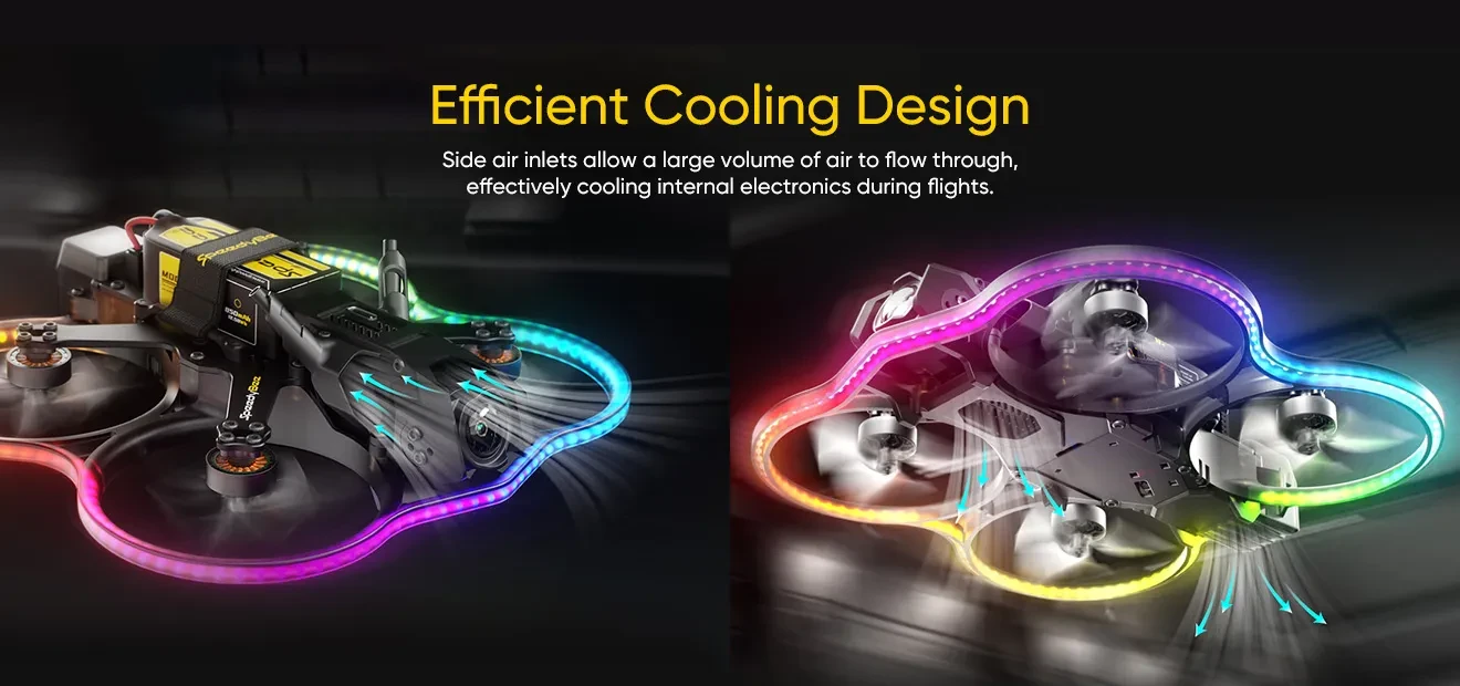 speedybee bee25 wireless tuning frame efficient cooling design