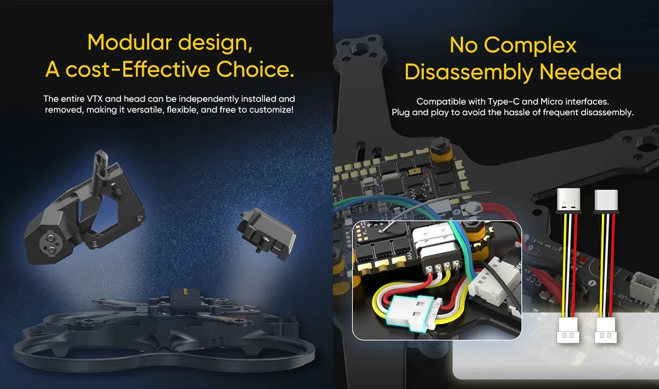 speedybee bee25 wireless tuning frame modular design