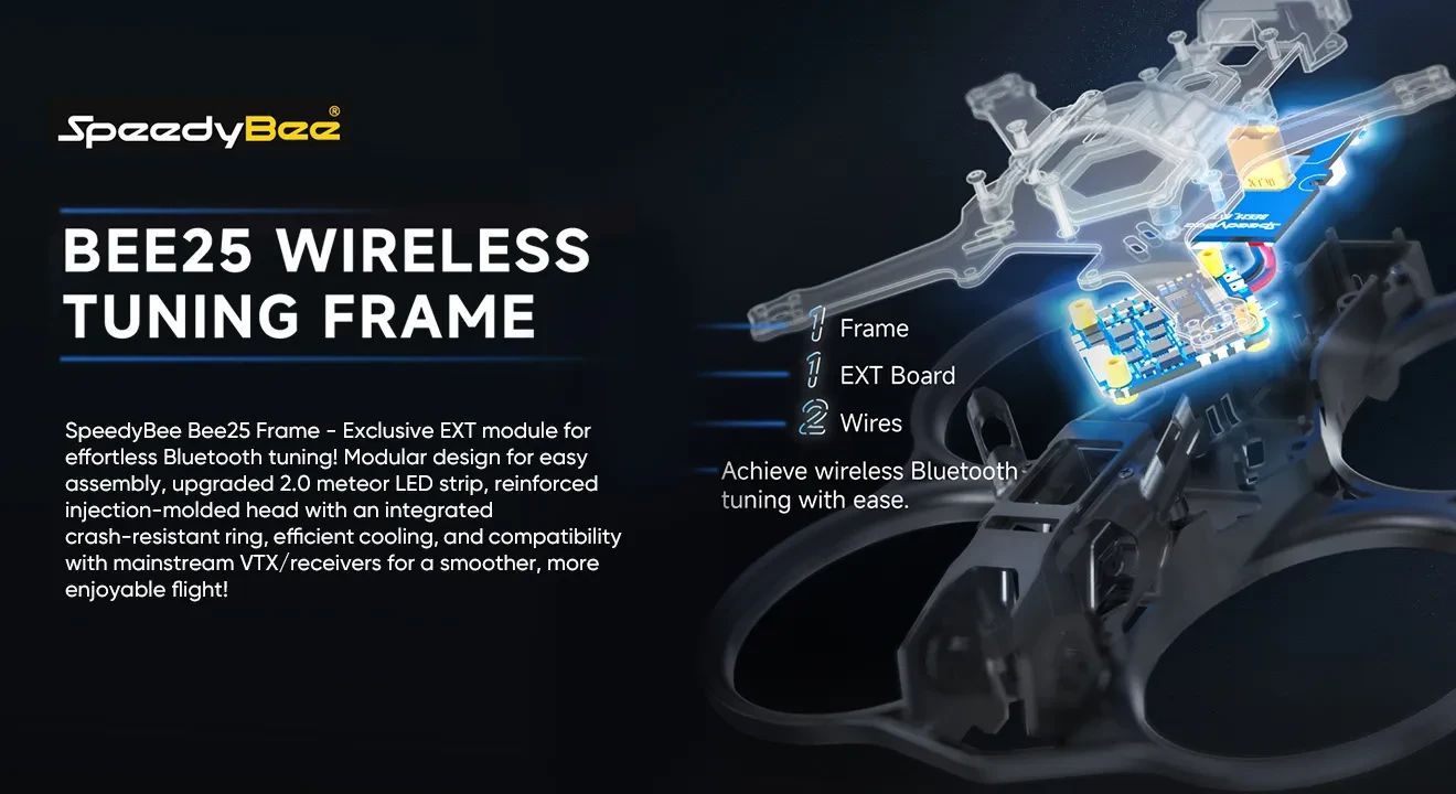 speedybee bee25 wireless tuning frame show