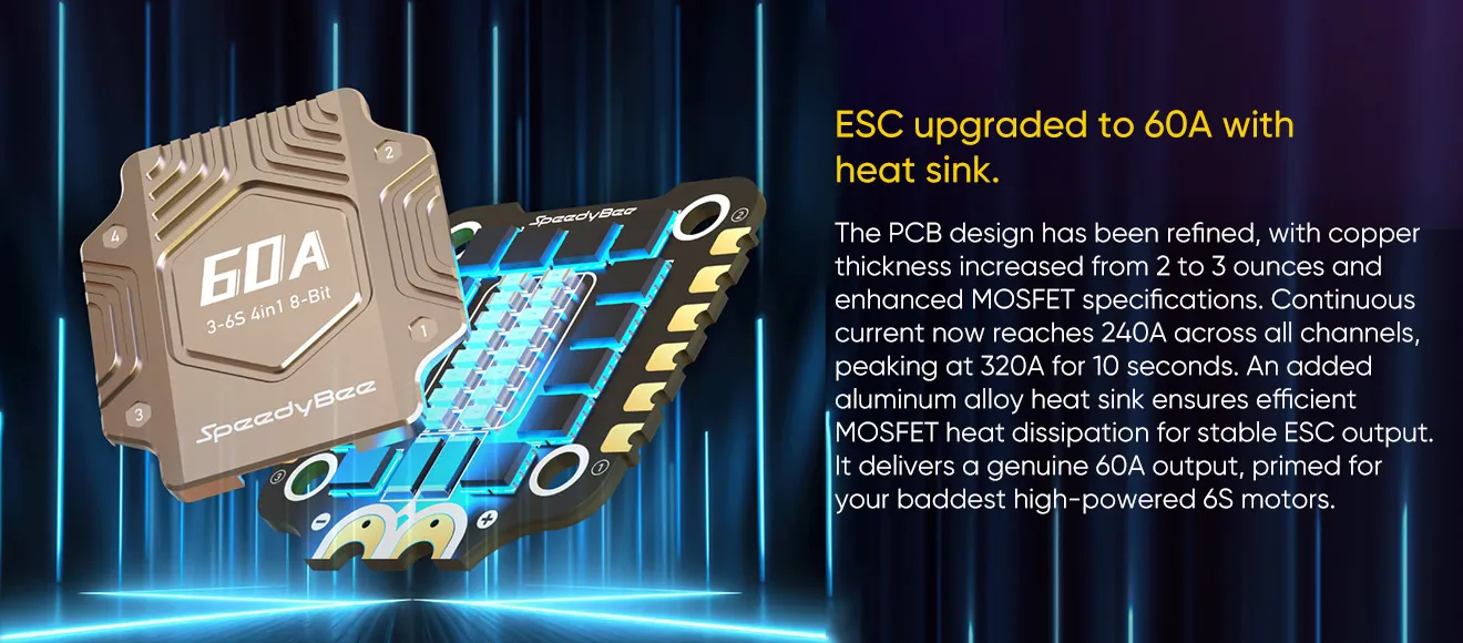 speedybee f405 v4 bls 60a stack 60a esc