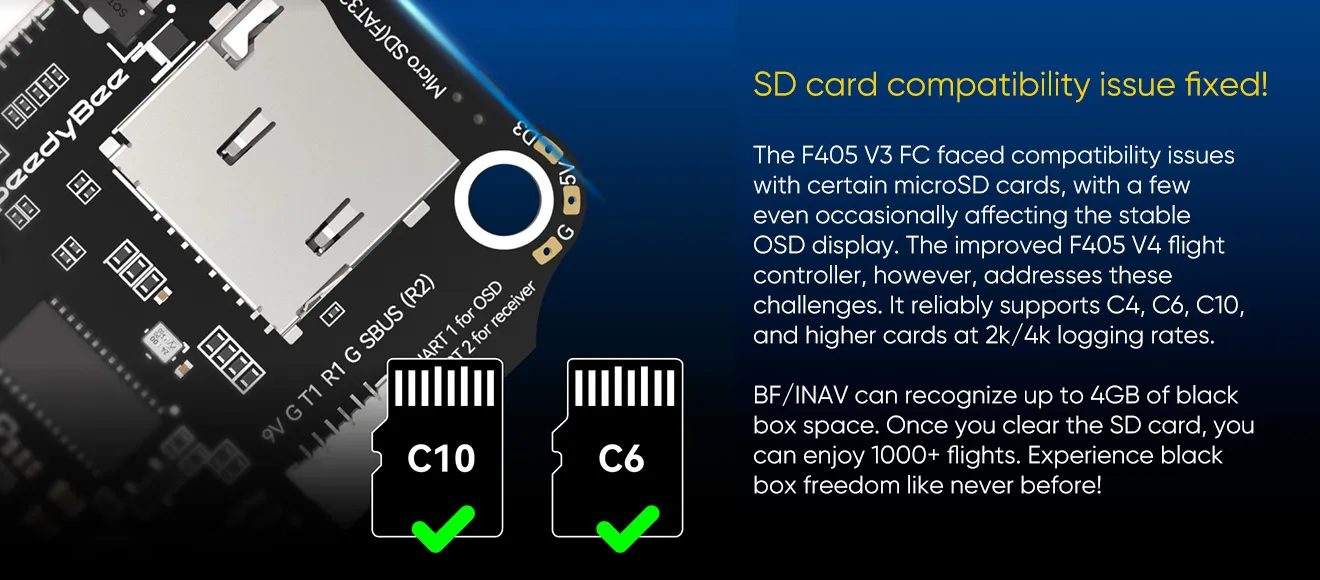 speedybee f405 v4 bls 60a stack compatibility issue