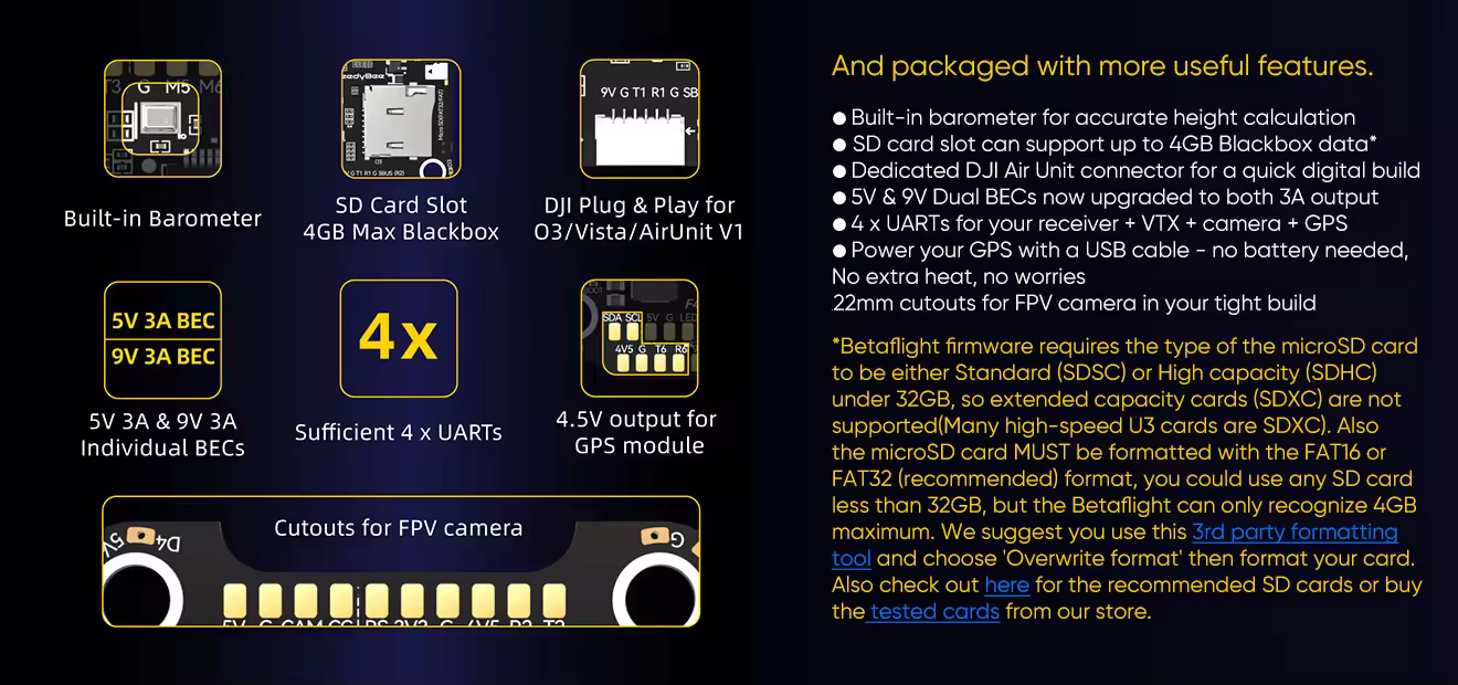 speedybee f405 v4 bls 60a stack more useful features