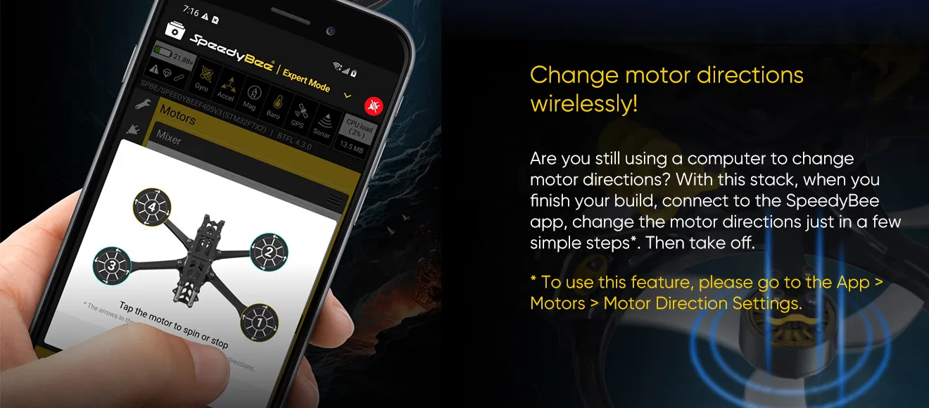 speedybee f405 v4 bls 60a stack wireless modem