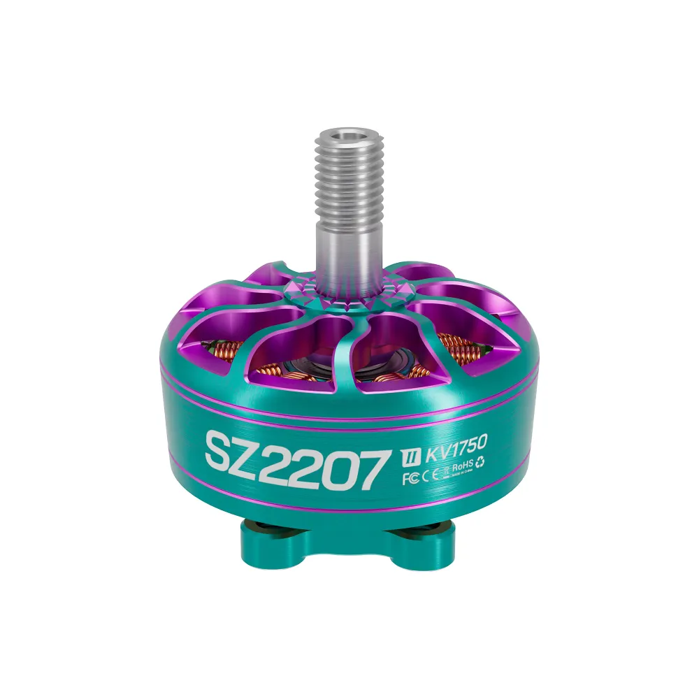sz 2207 v2 drone motor 1750kv cyan