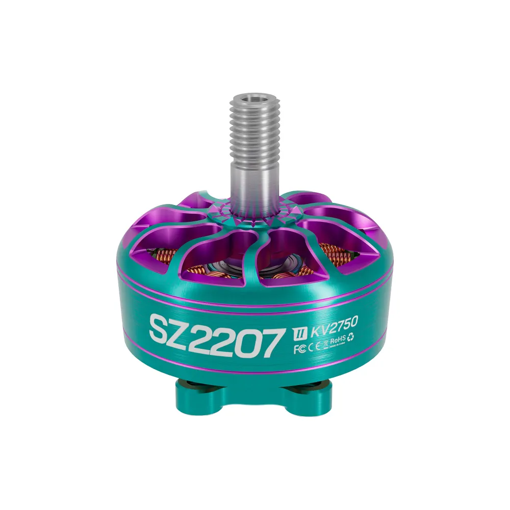 sz 2207 v2 drone motor 2750kv cyan