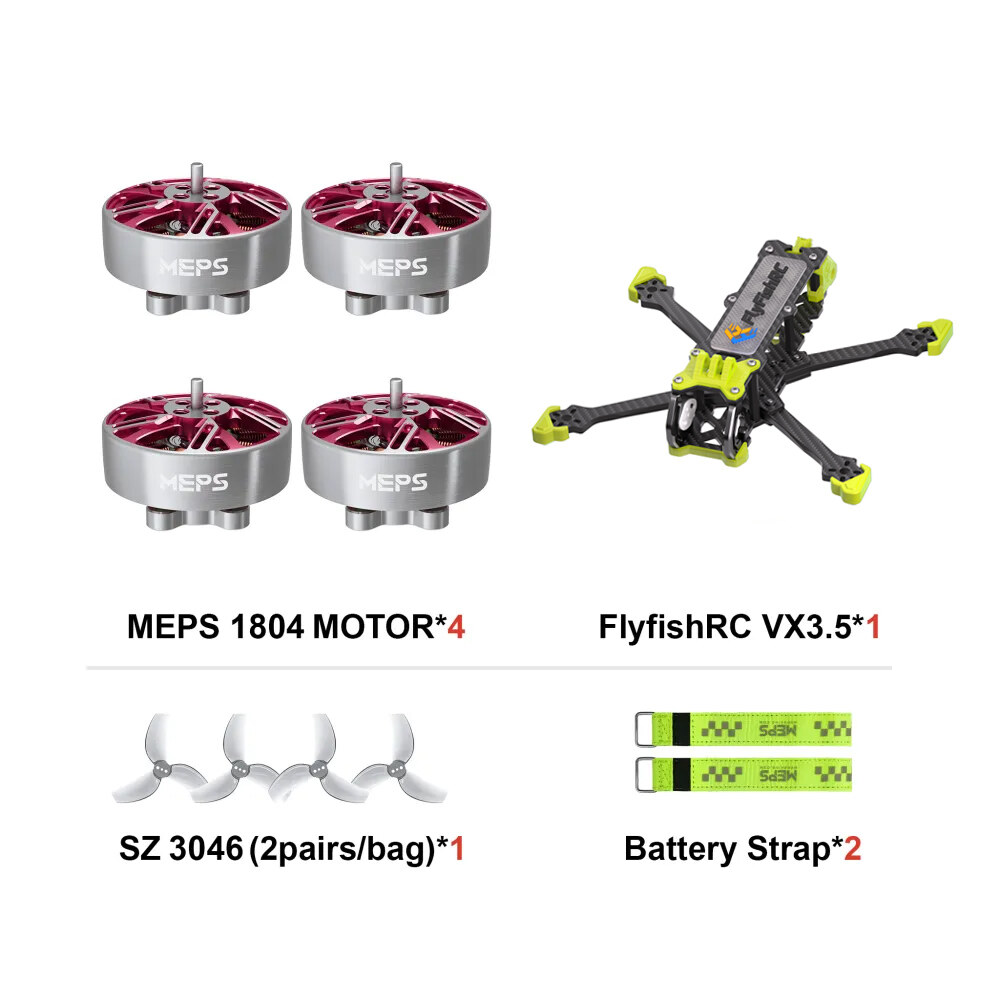 MEPS SZ1804 Motors with FlyFishRC Volador VX3.5 Frame Bundle