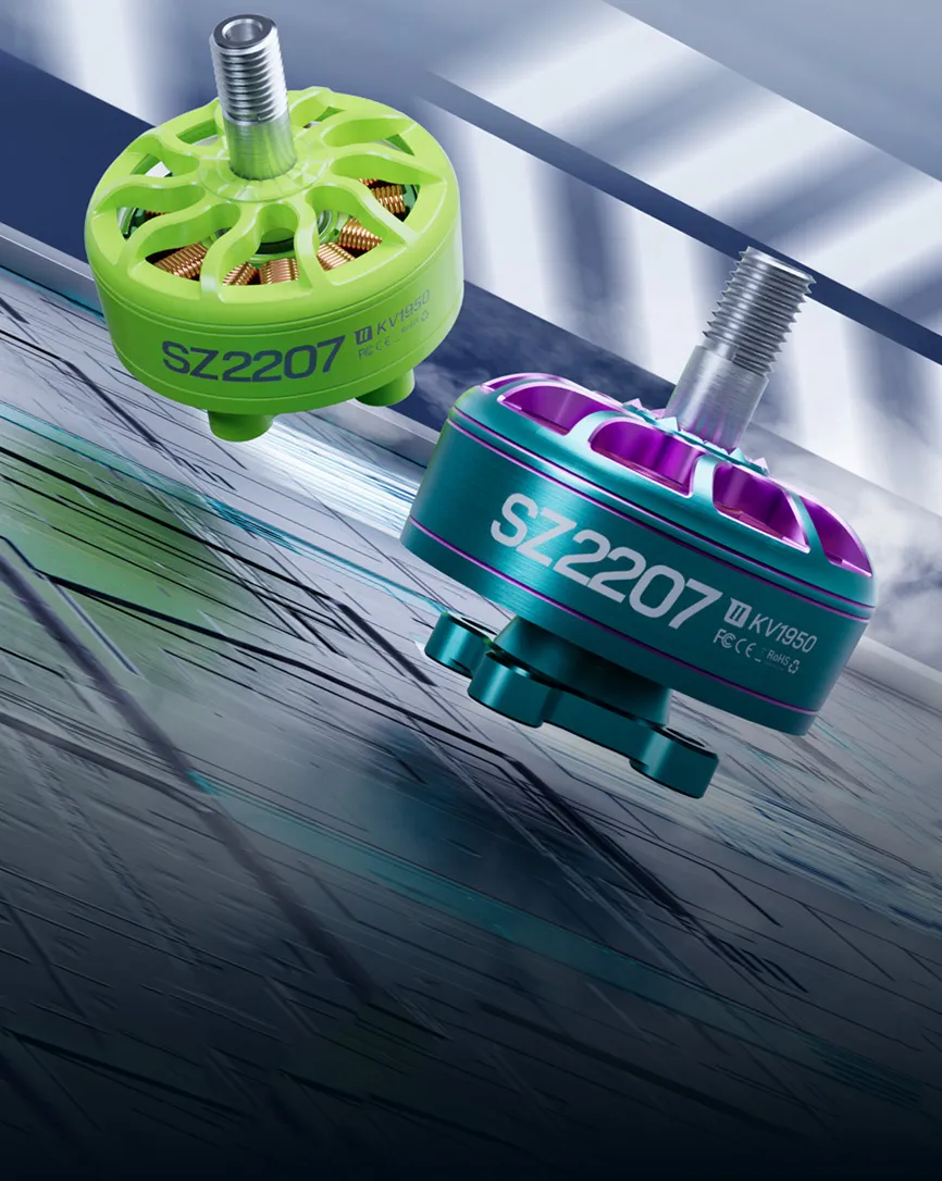 sz 2207 v2 drone motor 1750kv green