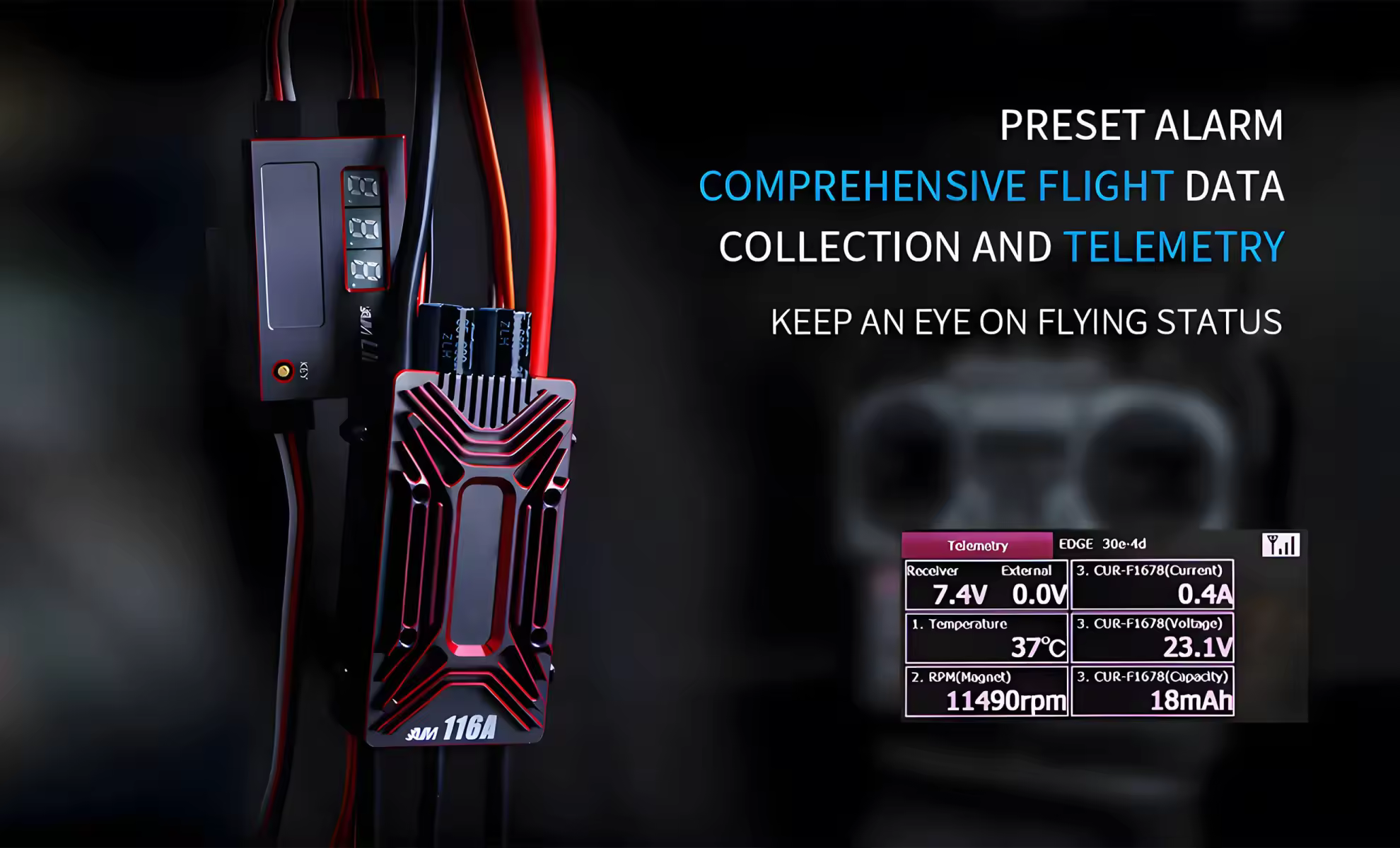 t hobby am116a 3d brushless esc for fixed wing competition real time 