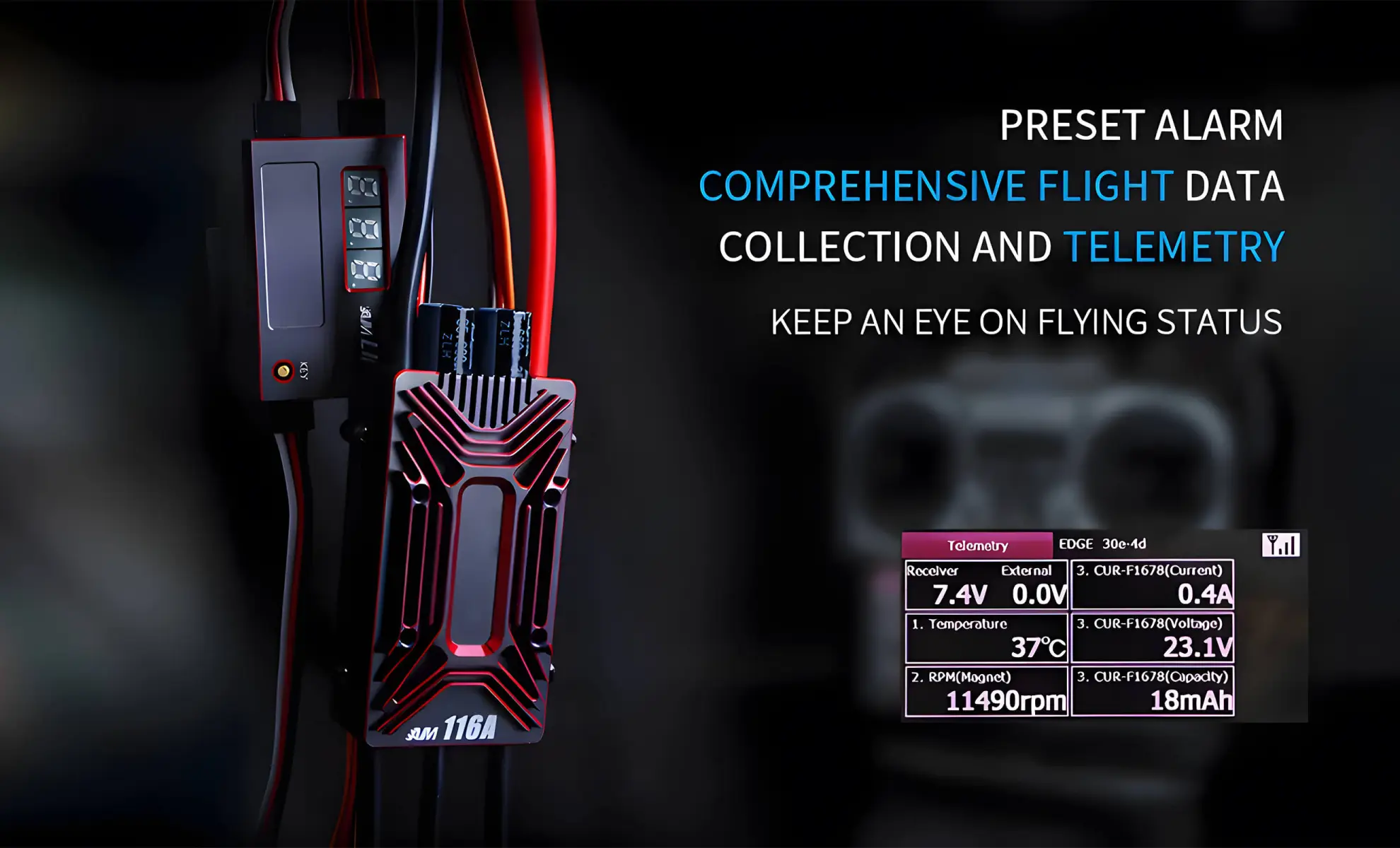 t hobby am116a 3d brushless esc for fixed wing competition real time 