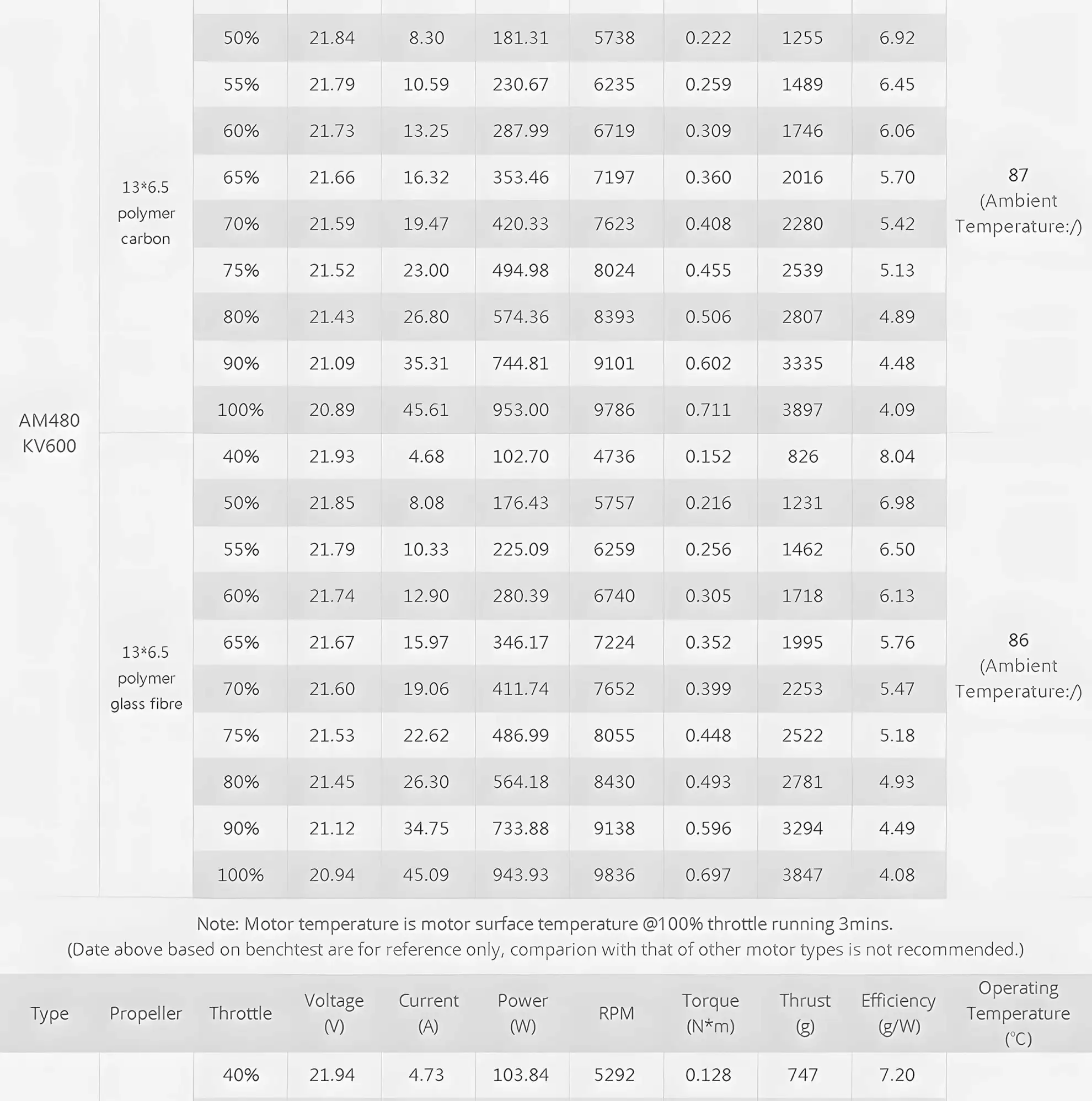 t hobby am480 motor test report 2