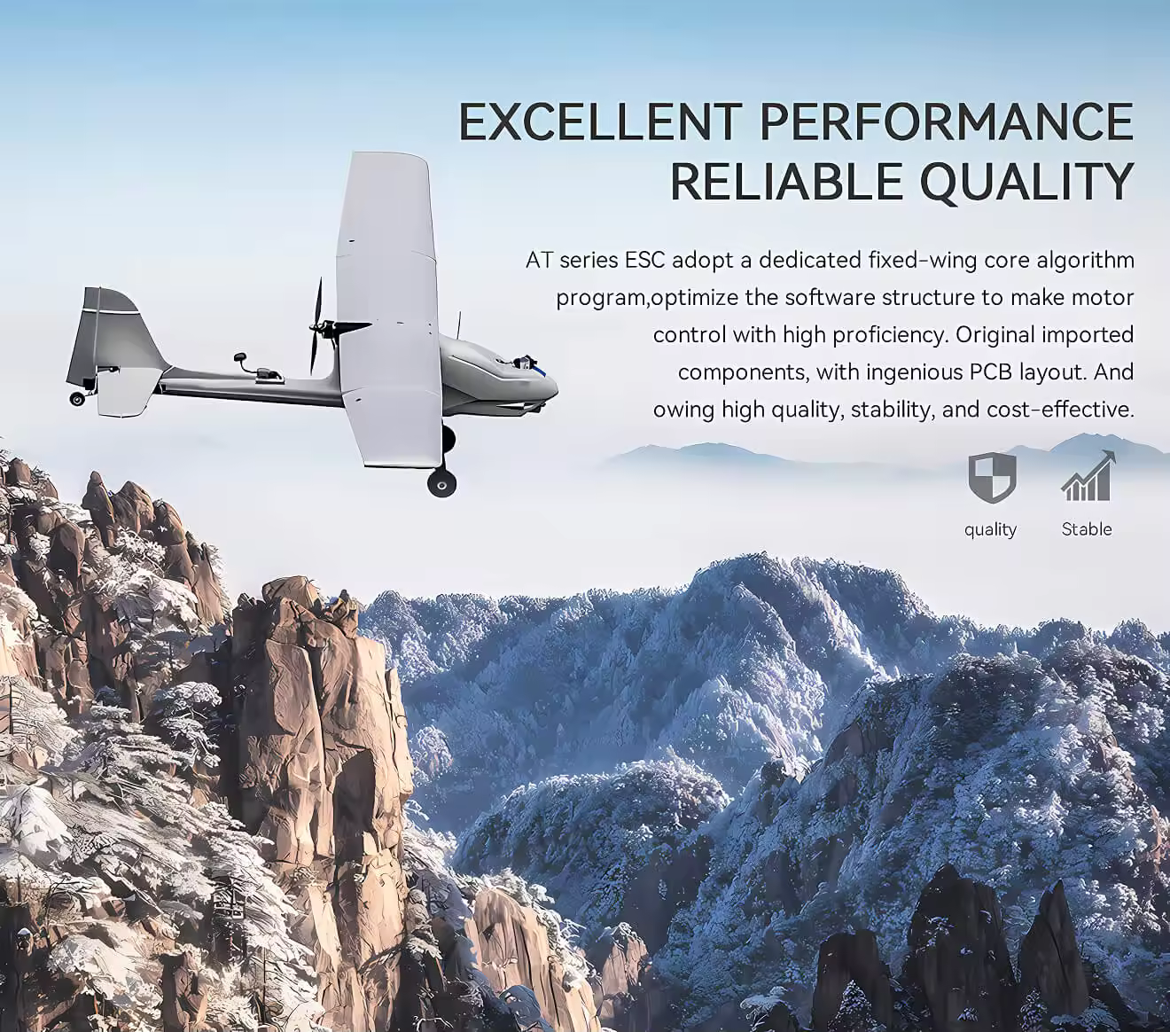 t hobby at115a 6 14s fixed wing drone esc quality
