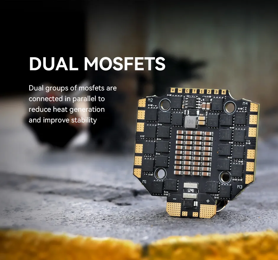 t hobby c 80a 4in1 8s esc dual mosfet for fpv drone show