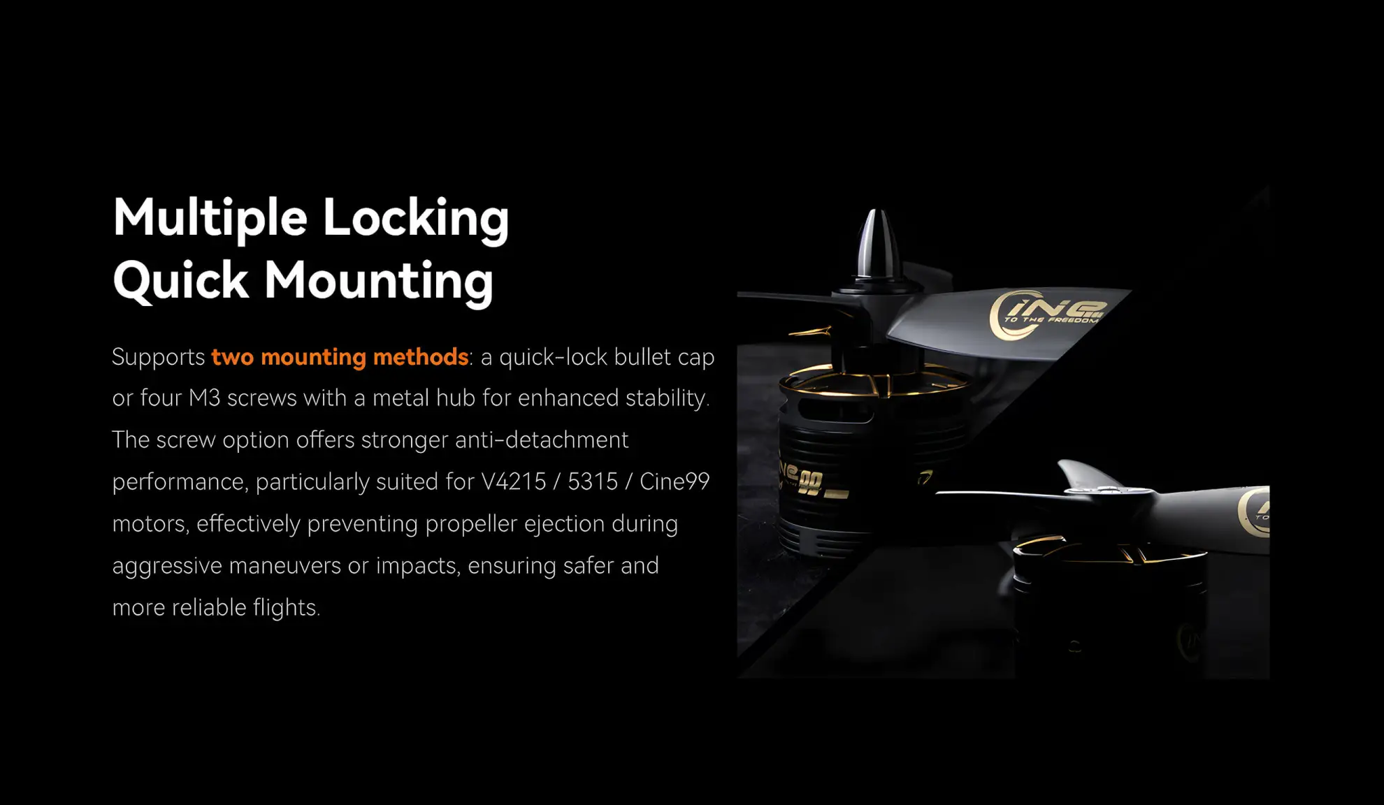 t hobby c13x10 cinematic fpv propeller locking