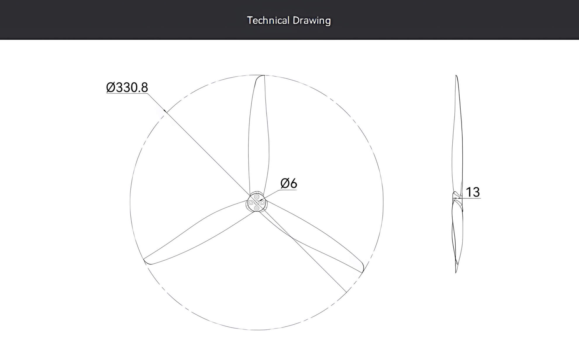 t hobby c15x10 cinematic fpv propeller drawing