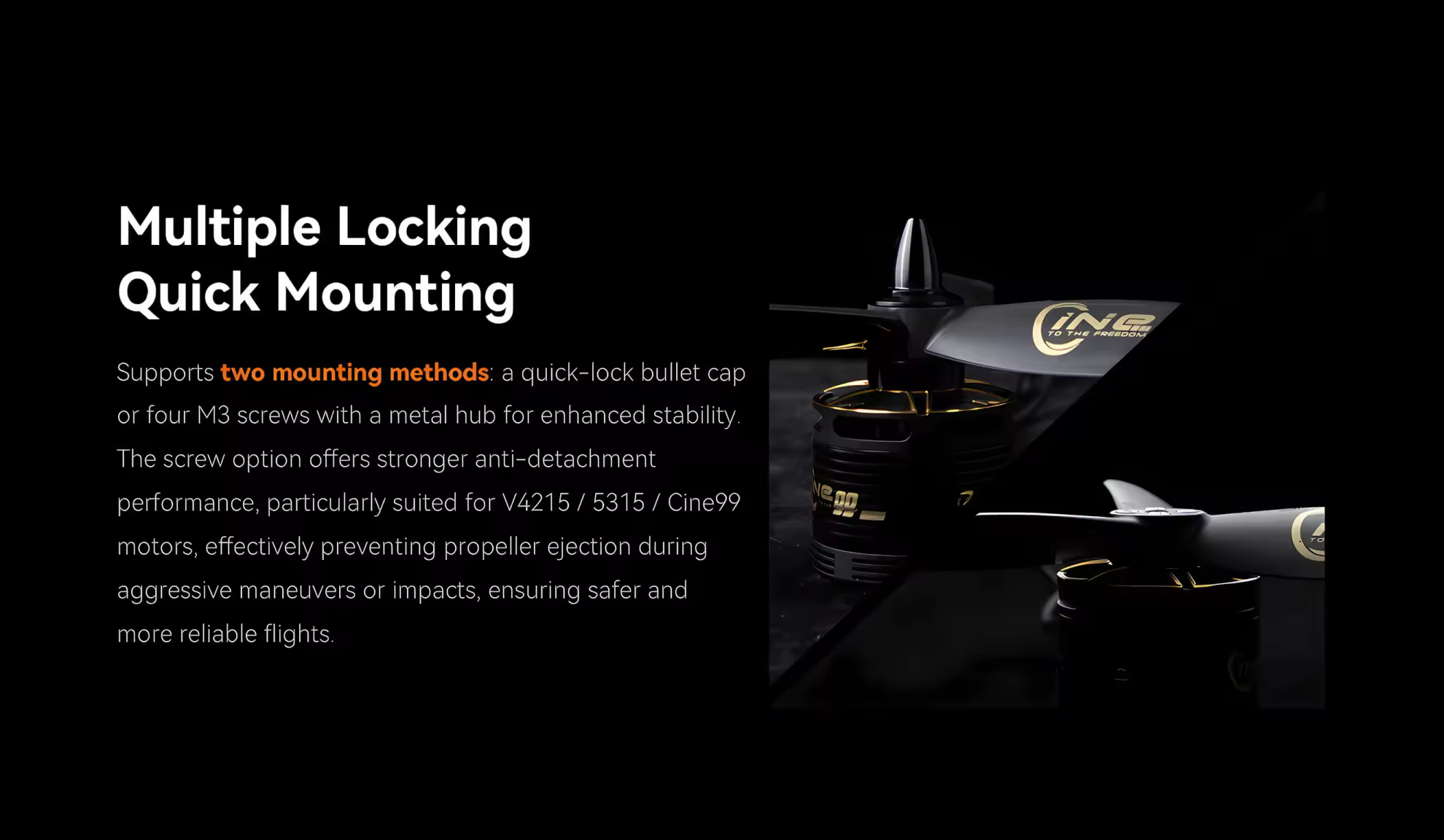 t hobby c15x10 cinematic fpv propeller locking