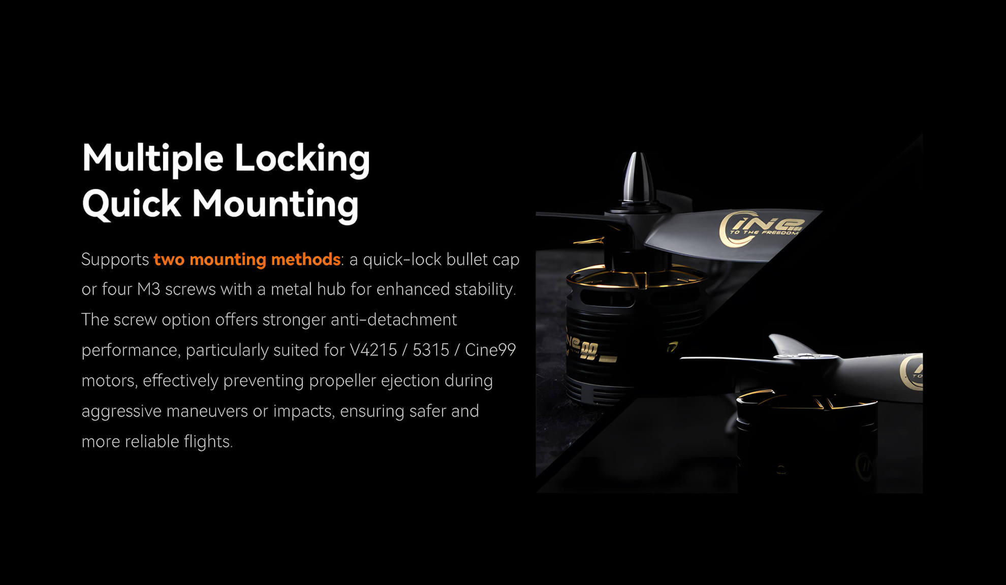 t hobby c15x10 cinematic fpv propeller locking