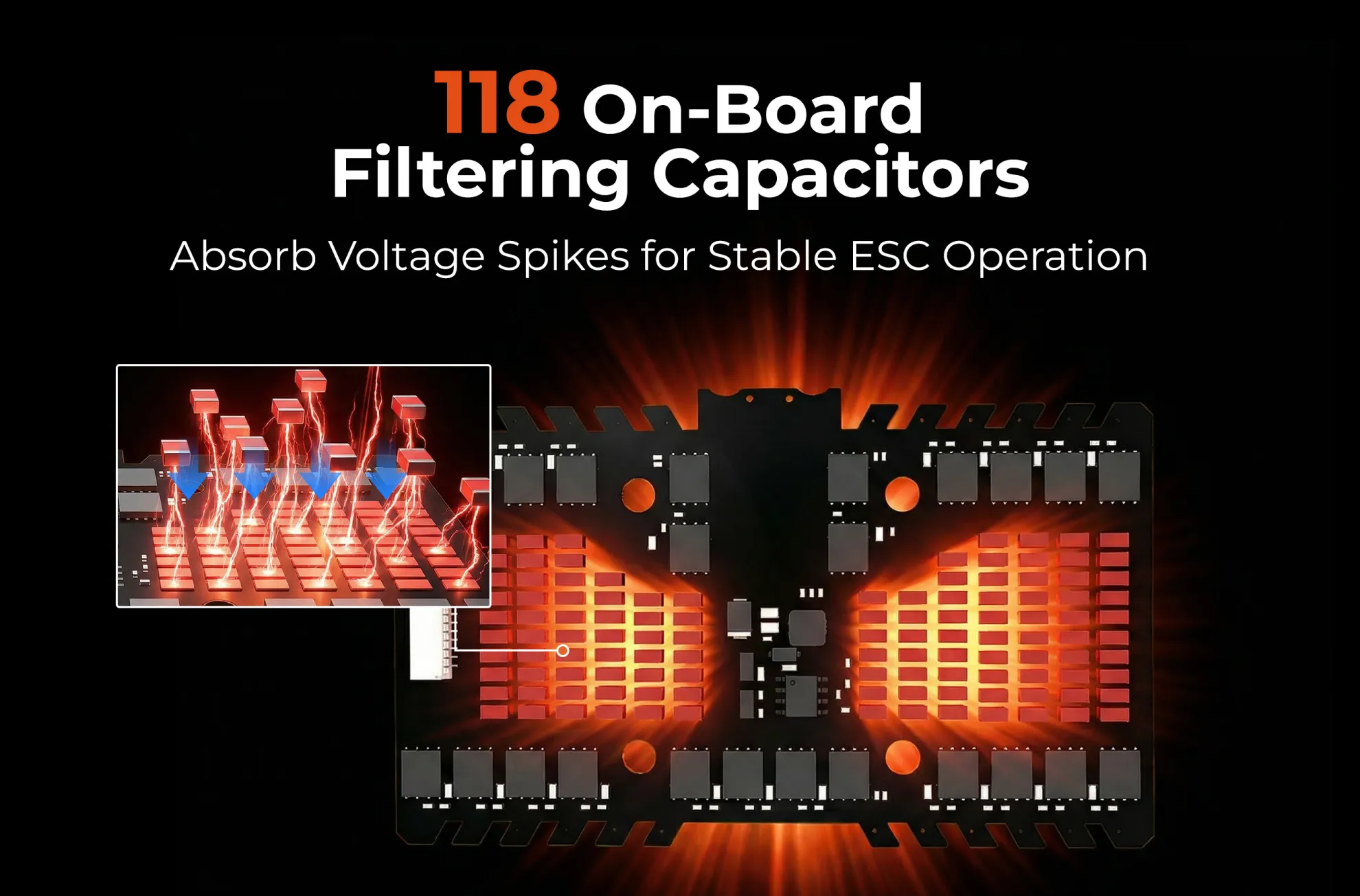 t hobby c55a 8s 8 in 1 cinematic esc 118 capacitors h5 pc