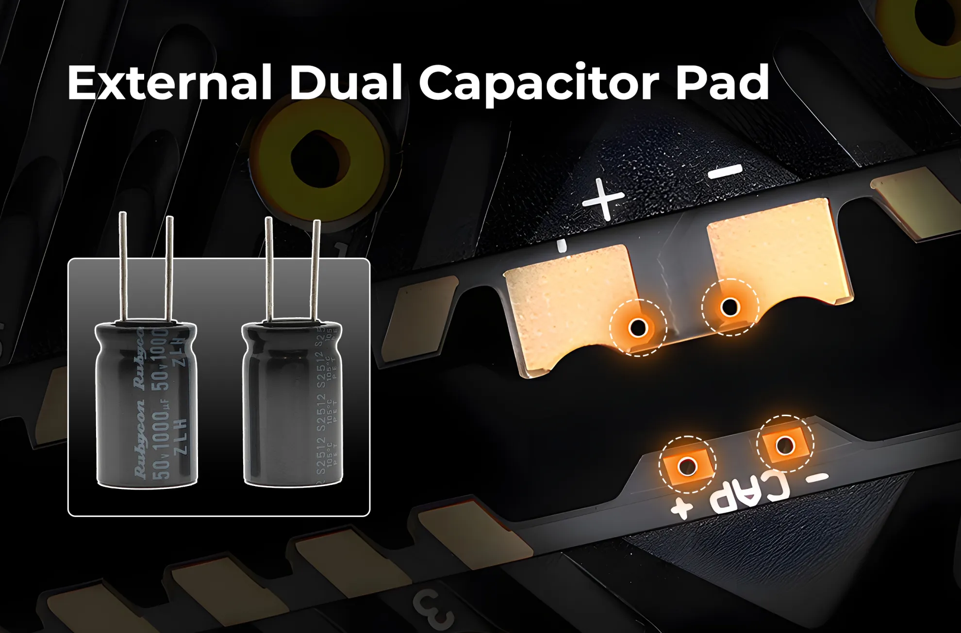 t hobby c55a 8s 8 in 1 cinematic esc external dual capacitor pad h5 pc