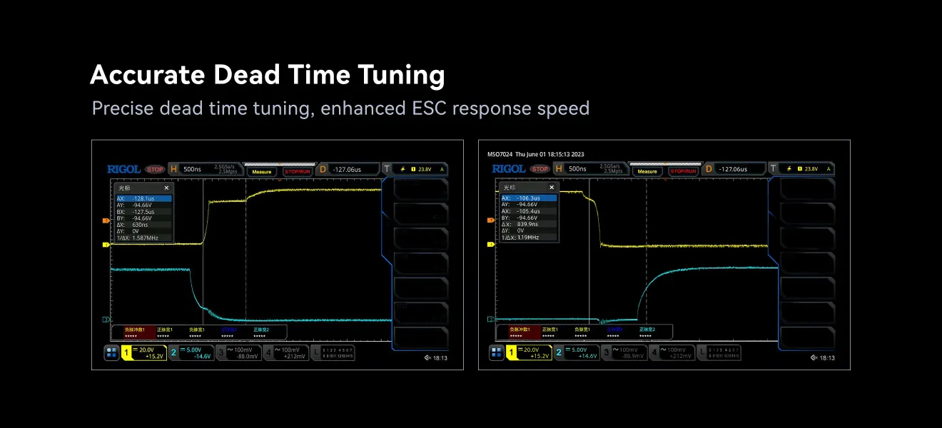 t hobby c80a 80a esc accurate dead time tuning pc